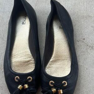 Sperry Black Flats, women Size 9